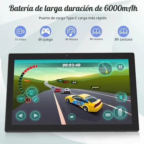 Vista 7 de Tablet Android 15, 10 pulgadas 8 GB RAM+64 GB ROM+1 TB Expand, procesador de cuatro núcleos de 1.8 GHz, tabletas 2 en 1