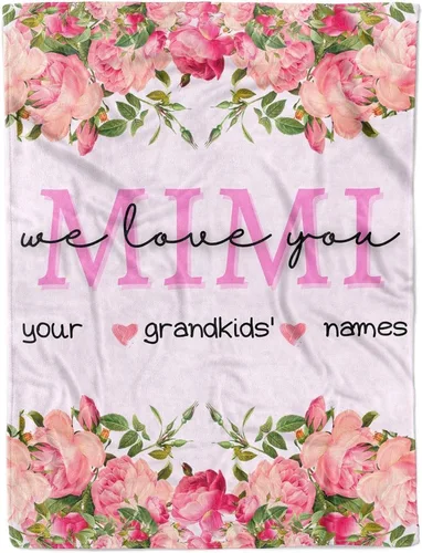 Vista 20 de Manta personalizada para la abuela a mi nieta, regalo para mamá y abuela, regalo de nietos, regalos para abuela, manta personalizada con foto