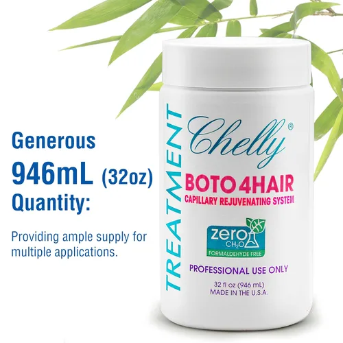 Vista 7 de Combo Chelly Sistema de rejuvenecimiento capilar sin formaldehído, 32 onzas líquidas + champú clarificante 16 fl oz
