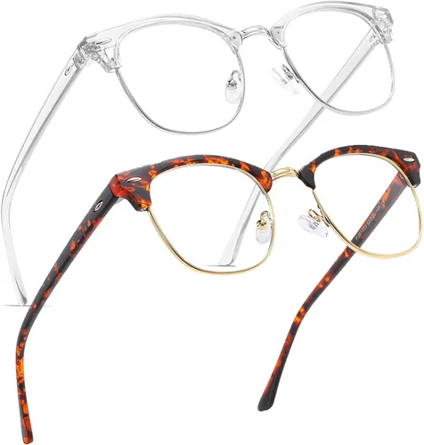 Vista 17 de Perfectmiaoxuan - Gafas con bloqueo de luz azul, anteojos para computadora/juegos/pantalla para mujeres u hombres, anti luz azul y UV