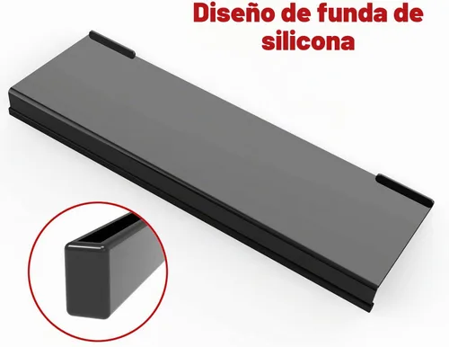 Vista 4 de KOTEMON Soporte de teclado de computadora inclinado de acrílico para escritura ergonómica, soporte para bandeja de teclado con funda antideslizante