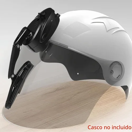 Vista 2 de Shkalacar Limpiaparabrisas para casco de motocicleta, 2 W, impermeable, USB, para casco de motocicleta, mini limpiaparabrisas eléctrico