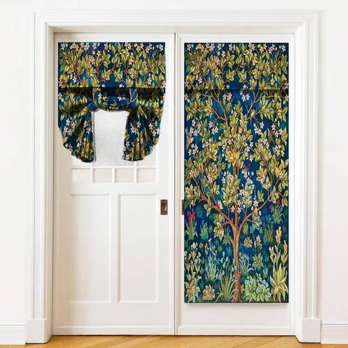 Vista 20 de Cortinas de puerta negras y rojas para ventanas de puerta, estampado de leopardo y cebra, cortinas de ventana para puerta de vidrio francesa