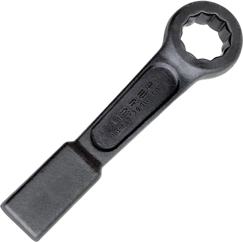 Vista 2 de URREA 2716SW - Llave de golpeo plana negra de 1 pulgada con diseño de patrón recto y zona de golpeo extra ancha