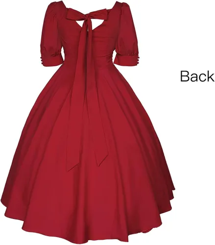 Vista 5 de Halloween Weekend Party Elegant Vintage Evening Dress Prom Solid Dress