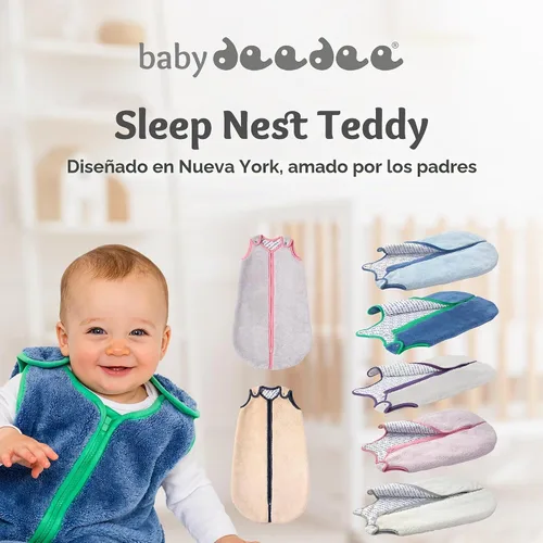 Vista 9 de baby deedee Sleep Nest Teddy - Saco de dormir para bebé, color marfil, pequeño (0-6 meses)