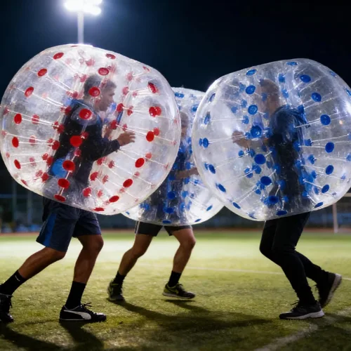 Vista 3 de Pelota inflable para adultos y niños, pelotas de fútbol de burbujas, juguete para patio de recreo, pelotas de hámster humano, bolas de zorb