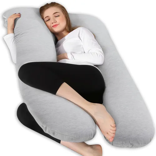 Vista 9 de Almohada de embarazo Chilling Home, almohada de cuerpo completo en forma de C para maternidad para mujeres de 55 pulgadas, almohadas de embarazo