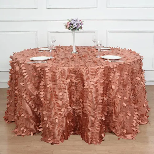 Vista 32 de TABLECLOTHSFACTORY - Mantel cuadrado de tela de tafetán de pétalos de hojas 3D de 54 pulgadas, color negro