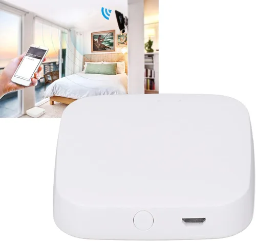 Vista 5 de TOPINCN Puerta de enlace Cerradura de puerta de entrada sin llave Control remoto App Smart Door Lock Bridge Bluetooth Gateway Hub para ZigBee