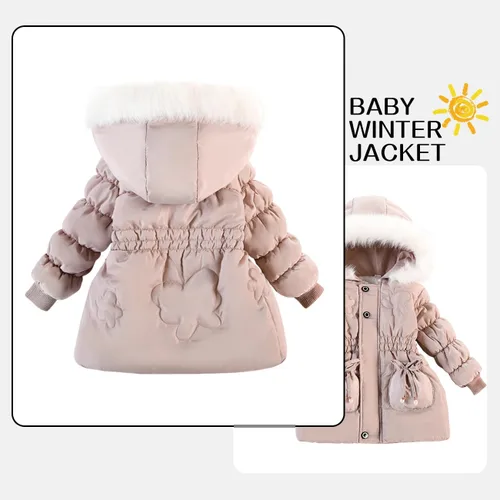 Vista 2 de Toddler Fleece Jackets Winter outerwear Coat For Baby Girl Sweater Clothes