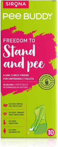 Vista 7 de PeeBuddy 10 Embudos Dispositivo para Orinar Femenino Embudo de Orina Desechable Sin Desorden Viajes, Camping, Senderismo, Festivales