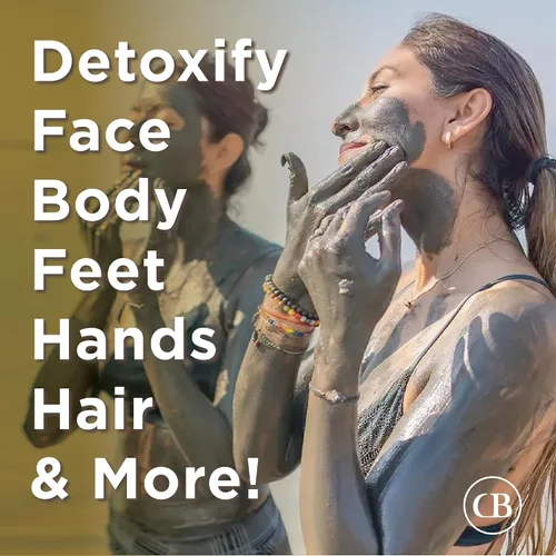 Vista 4 de California Biology Mascarillas de arcilla para cara y cuerpo Polvo curativo indio para pieles sensibles Máscara facial y exfoliante corporal