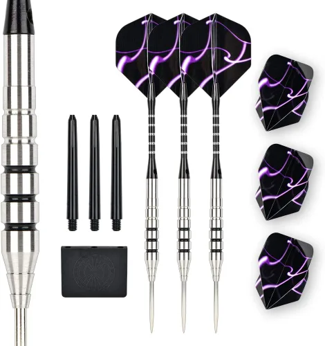 Vista 10 de 24g 90% Tungsten Professional Steel Tip Darts Set Point Protector