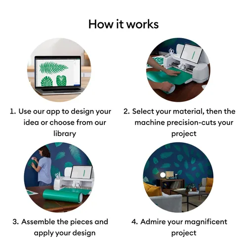 Vista 5 de Máquina de corte inteligente Cricut Maker 3 Paquete básico de inicio con planchado