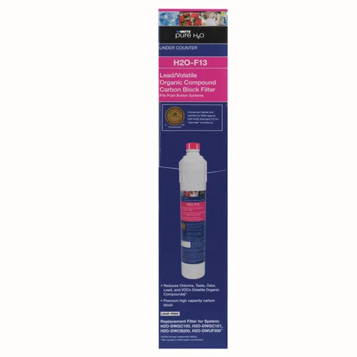 Vista 8 de Watts Premier H2O-F13 Cartucho de filtro de carbón de bloque LVOC Pure H2O de repuesto para sistemas de filtración de agua bajo encimera