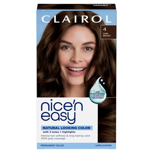 Vista 88 de Clairol Nice'n Easy Tinte Permanente para el Cabello, 6 Castaño Claro, Paquete de 3 6 marrón claro