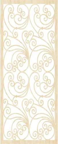 Vista 4 de 9 3/8"W x 24 3/8"H x 1/4"T Marilla Decorativos Paneles de Pared de Madera Calado, Abedul