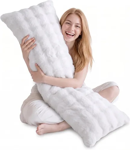 Vista 31 de DOWNCOOL Relleno de almohada de cuerpo completo de lujo con funda de fibra, almohada corporal ultrasuave para dormir, inserto de almohada de cama