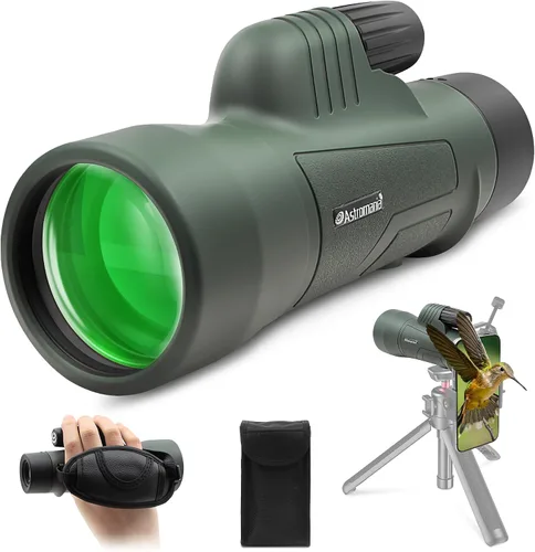 Vista 10 de Astromania 10X42 BAK4 Prisma de alta potencia Monocular compacto monoscopio de mano Waterproof Fogproof Shockproof for Camping