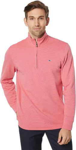 Vista 23 de vineyard vines Suéter con cremallera de un cuarto para hombre Gorra blanca