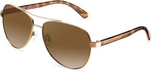 Vista 13 de CARFIA Gafas de sol polarizadas para mujer, protección UV, brazos de acetato, marco de metal, sombras para mujer, CA3216