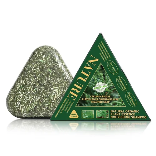 Vista 7 de Barra de champú de carbón de bambú, limpieza profunda, cabello seco hidratante con jabón sólido natural, champú de limpieza hidratante para control