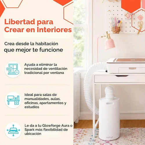 Vista 3 de Glowforge Filtro láser artesanal con cartucho de filtro de carbón activado