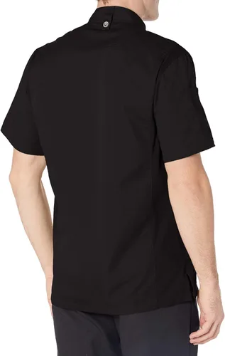 Vista 3 de Chef Works Springfield - Abrigo de chef para hombre Negro