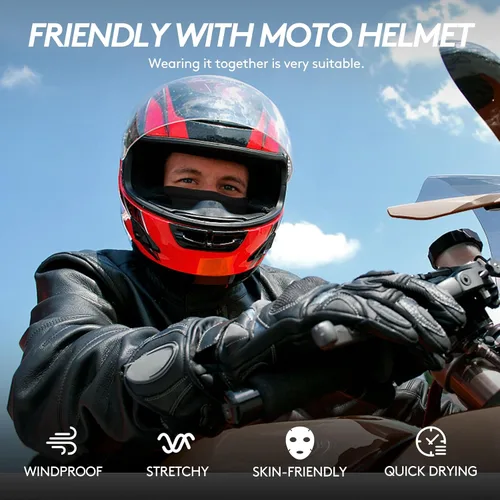 Vista 5 de Neck Gaiter Bandana Face Mask: 6 Pack Cooling Gator Mask Breathable Face Cover Ski Neck Scarf Protection from Dust Sun for Men Women Motorcycle