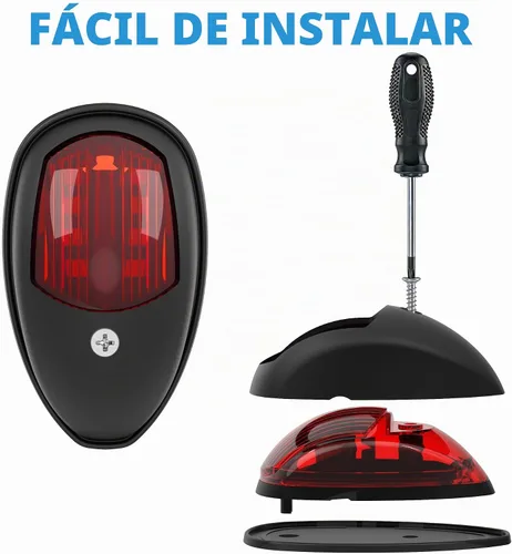Vista 6 de Obcursco Luces LED de navegación para barcos, luz de arco vertical roja y Negro