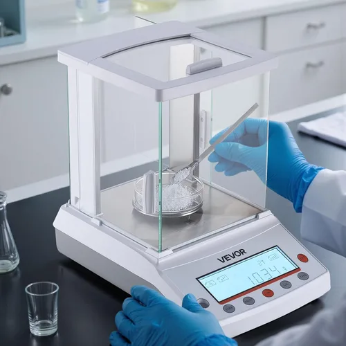 Vista 8 de VEVOR Balanza analítica, 4.23 oz x 0.00 oz Báscula de laboratorio de precisión de alta precisión, g/oz/ct/mg 4 unidades Balanza analítica digital