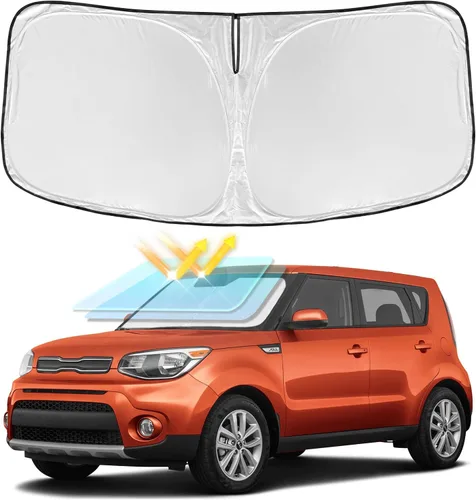 Vista 122 de Parasol de 4 capas para parabrisas, ajuste personalizado, tela 240T