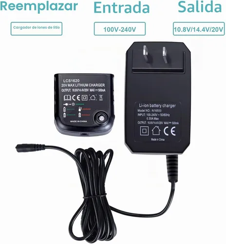 Vista 9 de Cargador de batería de iones de litio de 20 voltios LCS1620 para Black & Decker para cable Porter para STANLEYBattery 12V 14.4V 18V 20 voltios