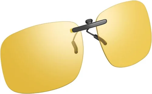 Vista 7 de Gafas de conducción nocturna con clip, color amarillo polarizado Verde y amarillo (Flip-up disponible)