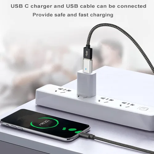 Vista 3 de Mindorlen Adaptador USB C a USB 3.1 para MacBook Pro, cable adaptador USB hembra a USBC macho, adaptador USB 3.0 a USB-C para computadora portátil