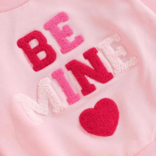 Vista 134 de Traje de San Valentín para bebé, niña, niño, traje de San Valentín, sudadera de manga larga con estampado de corazón
