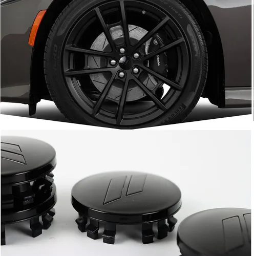 Vista 4 de 4 piezas de 63 mm 2.5 pulgadas de cubiertas de tapas centrales para ruedas con corte para Dodge Charger Durango Dart 2015-2020 Jeep/Chrysler
