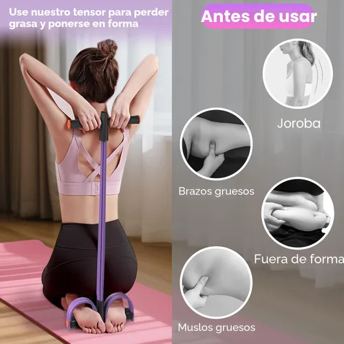 Vista 3 de Banda de resistencia de 6 tubos de alta calidad: resultados potentes y visibles con diseño seguro de bajo impacto Banda de resistencia de pedal