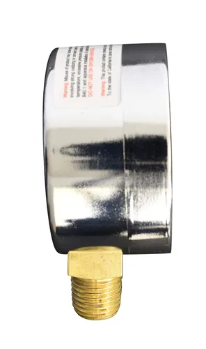 Vista 2 de Manómetro de 1-1/2", caja de acero cromado, seco, vacío compuesto -30 Hg - 0-30 psi Montaje inferior 1/8" NPT