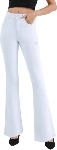 Vista 5 de Y imoso Womens High Waisted Stretch Flare Jeans Destroyed Curvy Bootcut Denim Long Pants