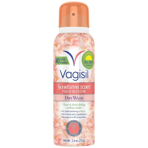 Vista 9 de Vagisil Scentsitive Scents - Desodorante en aerosol de lavado en seco femenino para mujer, probado por ginecólogos, sin parabenos, jazmín blanco