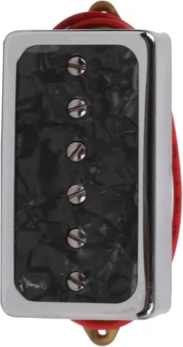 Vista 5 de Yibuy Black Pearl P90 - Juego de pastillas de puente y cuello de bobina única para piezas de guitarra eléctrica