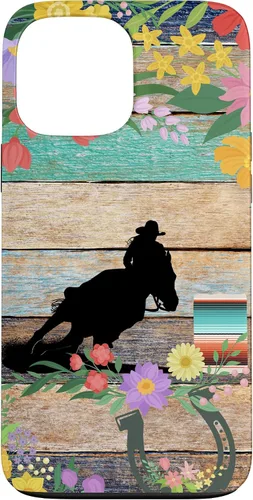 Vista 24 de Cute Serape Spring Flower Rodeo Western Horse Barrel Racing Case for iPhone 17