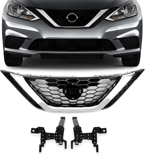 Vista 8 de PartsFlow Juego de 2 soportes laterales de parachoques izquierdo y derecho para Nissan Sentra 2016 2017 2018 2019