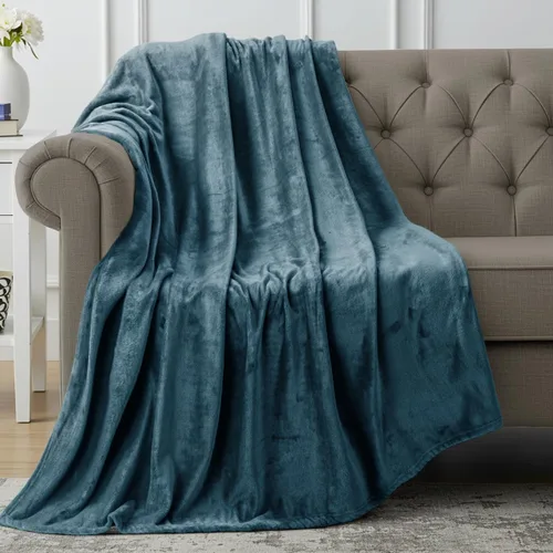 Vista 112 de Utopia Bedding - Manta de vellón de lujo, mullida, antiestática; manta de suave microfibra de 8.8 oz/yd² (300 g/m²) para sofá y cama; tamaño Gris
