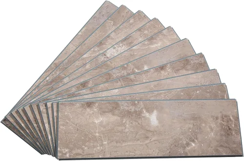 Vista 48 de Palisade Azulejos de vinilo entrelazados impermeables para pared/salpicadero para cocina o baño en mármol español (muestra de 4.5x11 pulgadas)