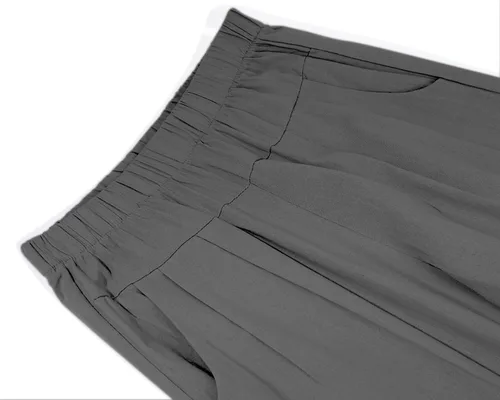 Vista 6 de yoeasy Pantalones capri de lino para mujer, holgados, cómodos, con cintura elástica, con bolsillos