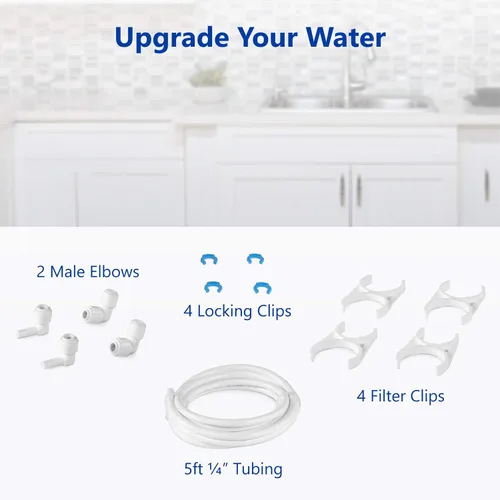 Vista 4 de Express Water Kit de actualización de filtro para ósmosis inversa y sistema de filtración de agua debajo del fregadero. Añade una nueva etapa