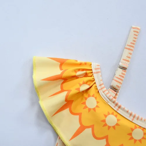 Vista 5 de yonvary Encanto - Traje de baño Isabela Mirabel Cosplay para niños, traje de baño Pepa para niñas, traje de baño de princesa con volantes